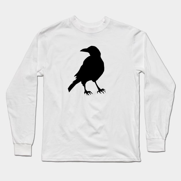 Black Crow Long Sleeve T-Shirt by christoph